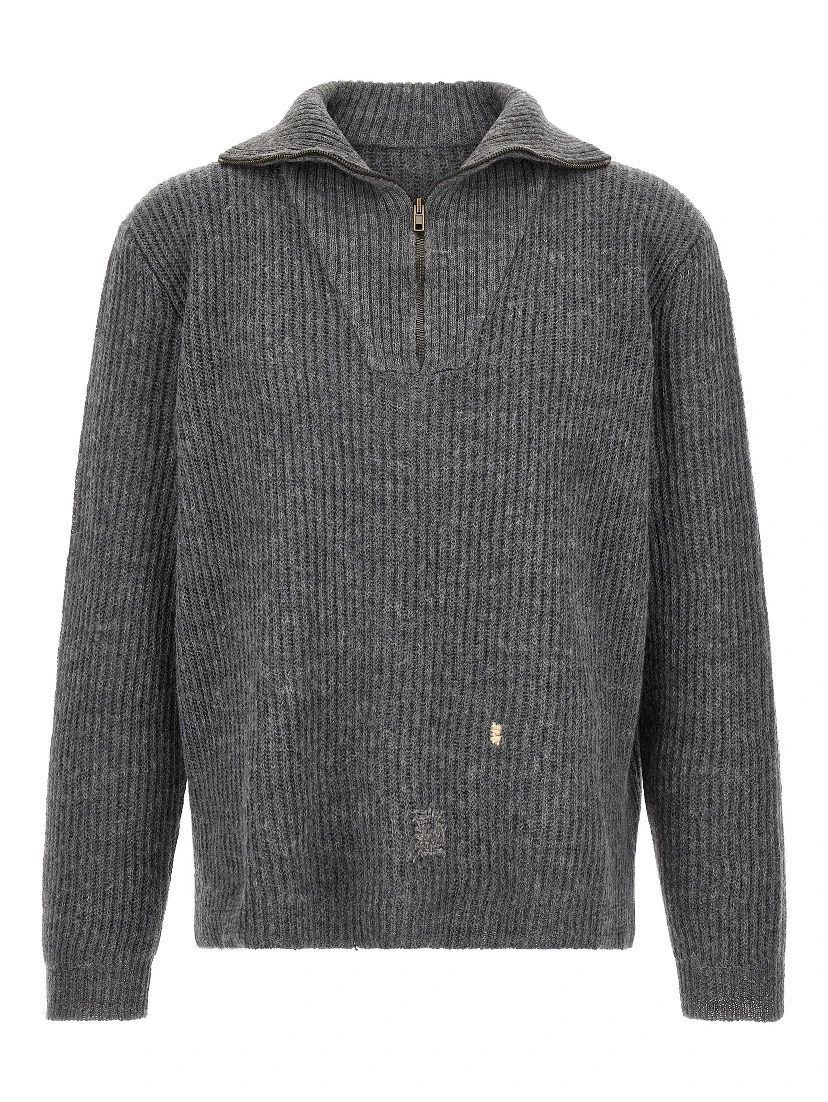 Gray Linen Cardigan