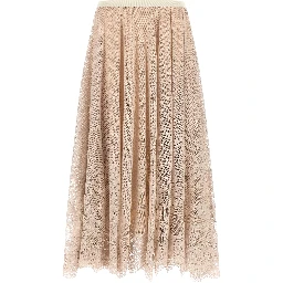 Multicolor Cotton Midi Skirt