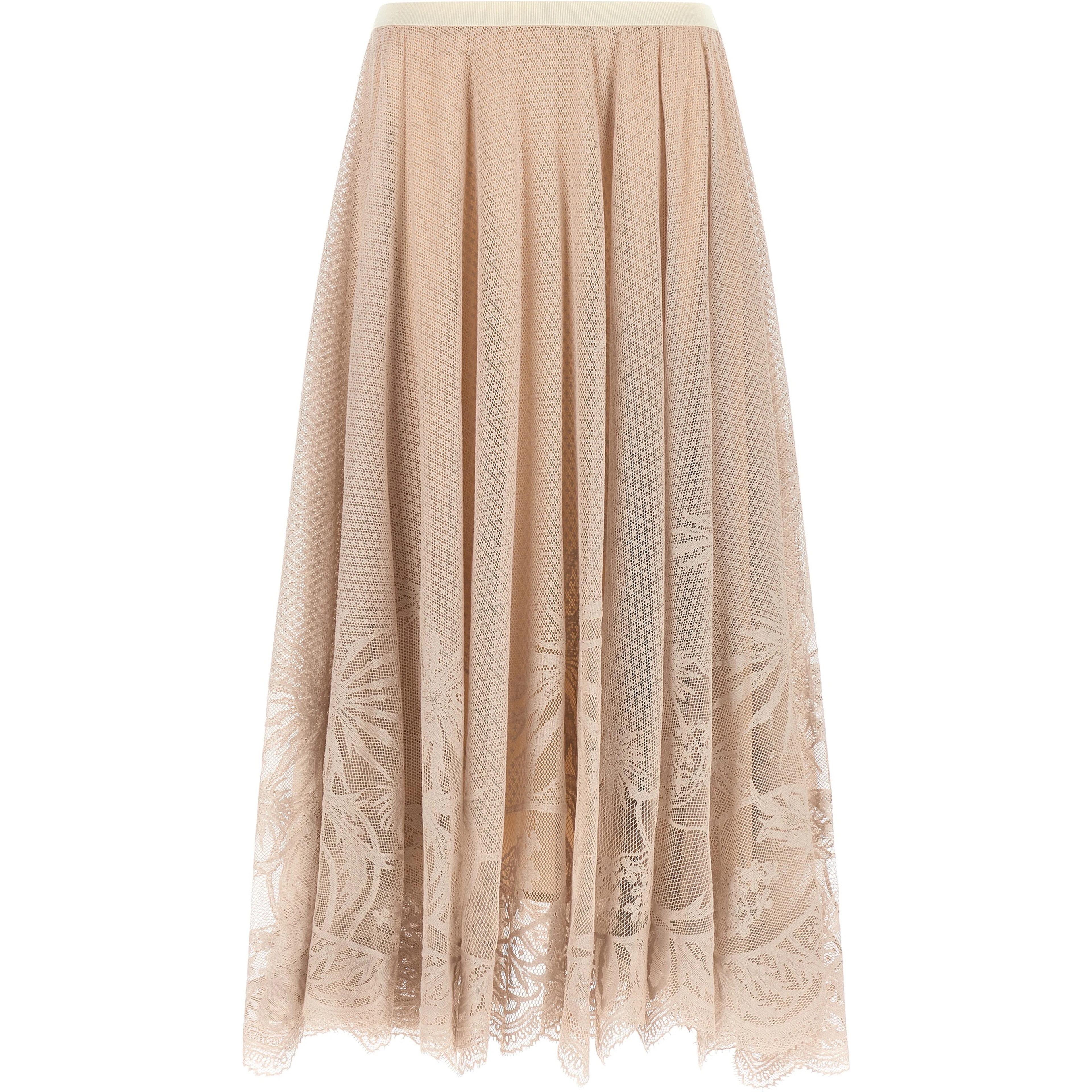 Multicolor Cotton Midi Skirt