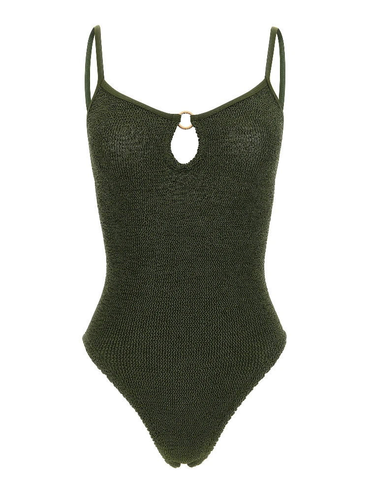 Bicolor Polyamide One-Piece Swimsuit