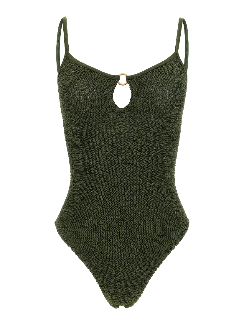 Bicolor Polyamide One-Piece Swimsuit