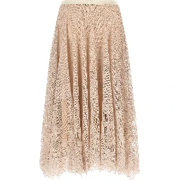 Multicolor Cotton Midi Skirt