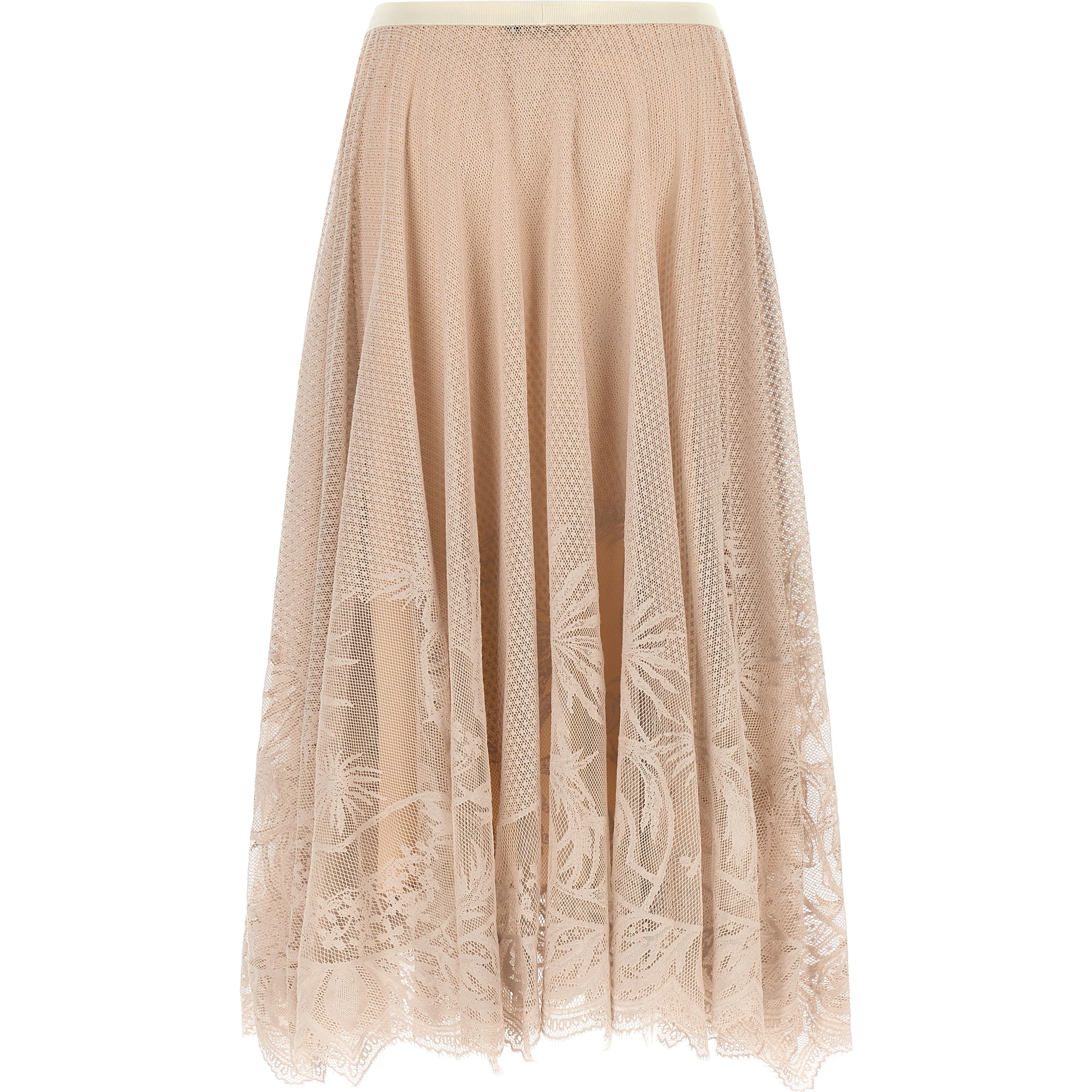 Multicolor Cotton Midi Skirt