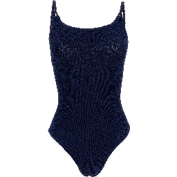 Blue Polyamide One-Piece Swimsuit