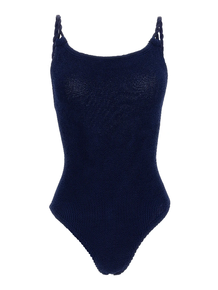 Blue Polyamide One-Piece Swimsuit