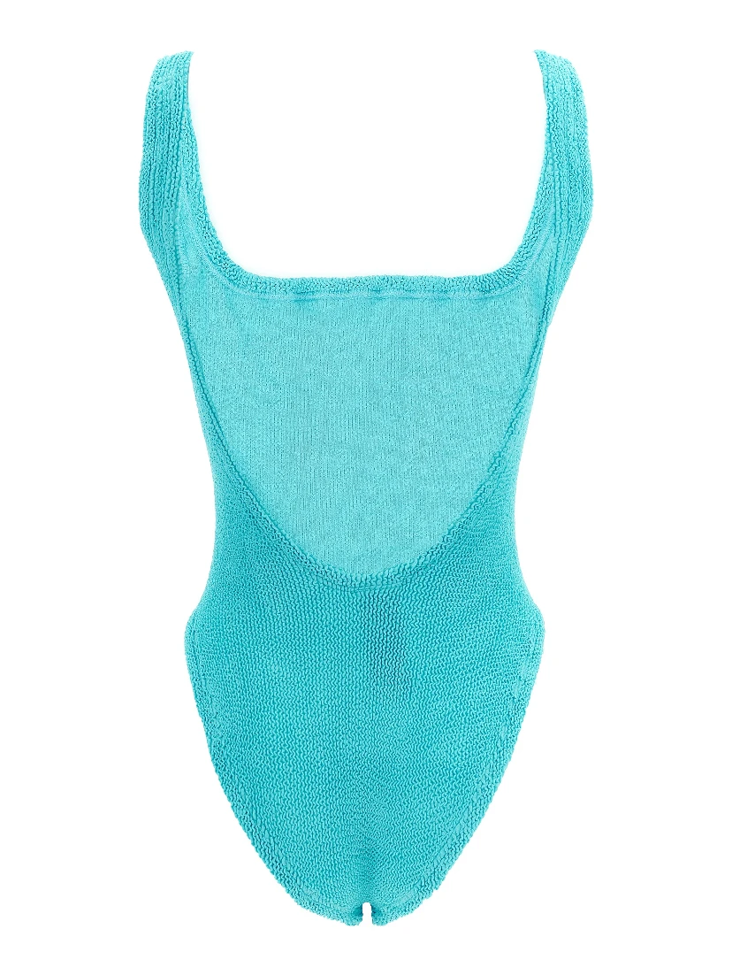 Blue Polyamide One-Piece Swimsuit