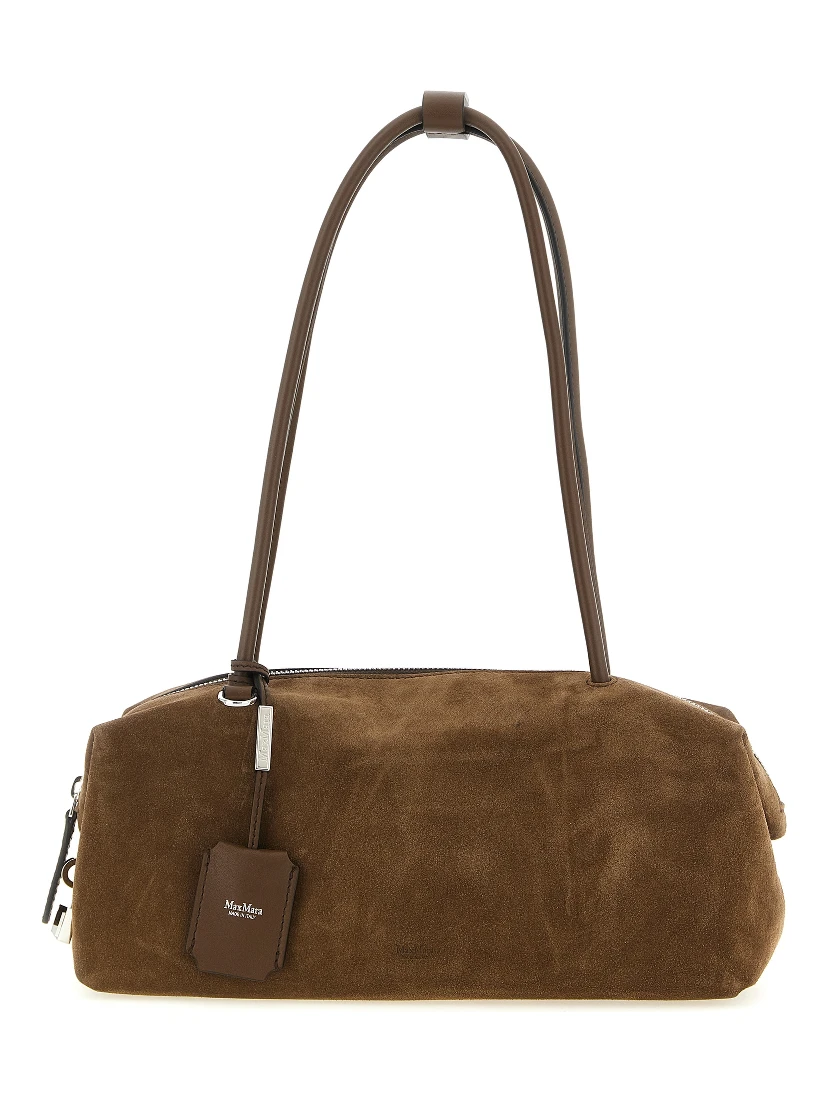 Brown Calfskin Shoulder Bag
