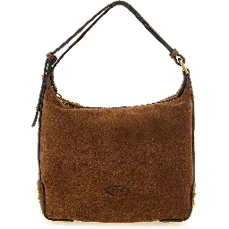 Brown Calfskin Shoulder Bag