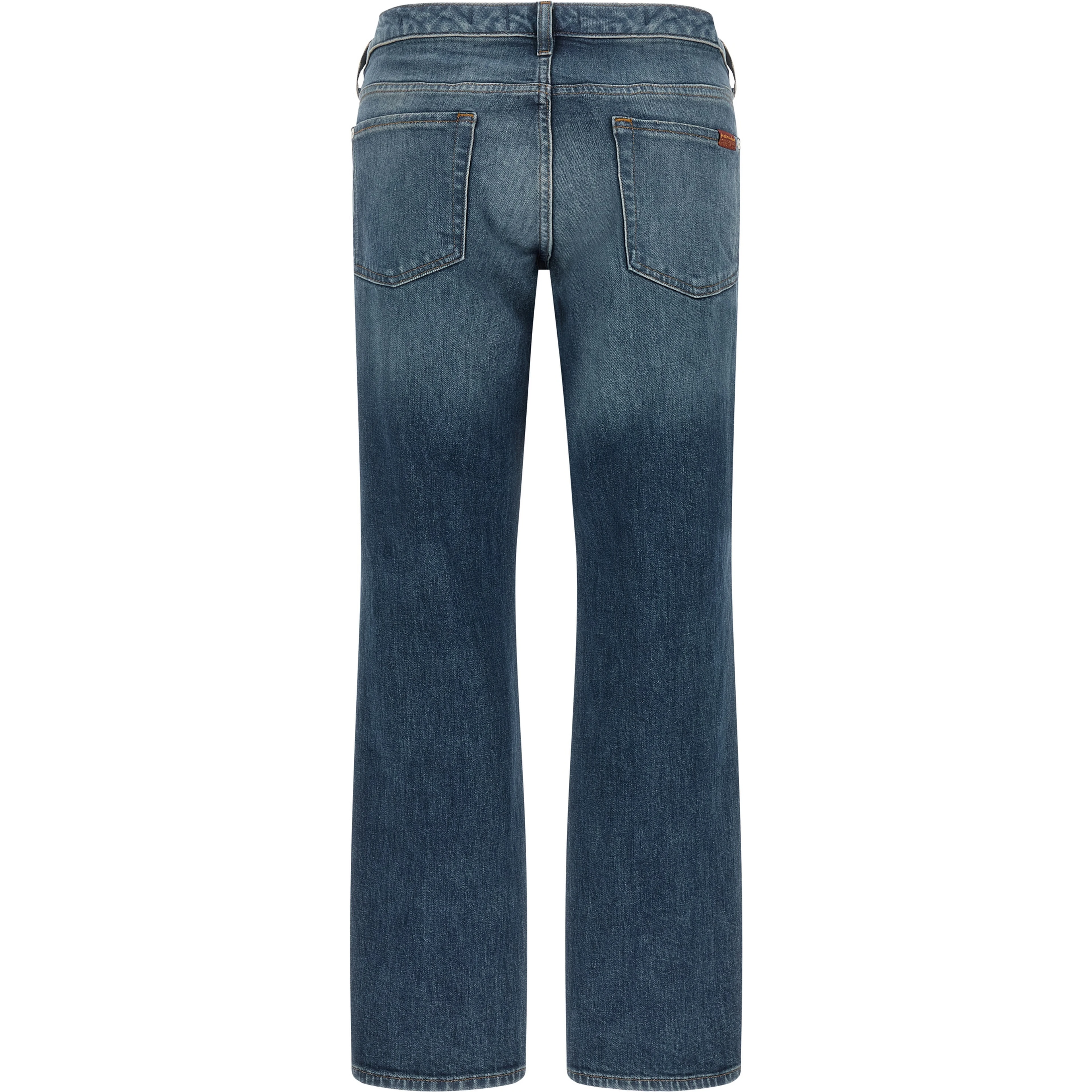 Blue Cotton Tapered Jeans