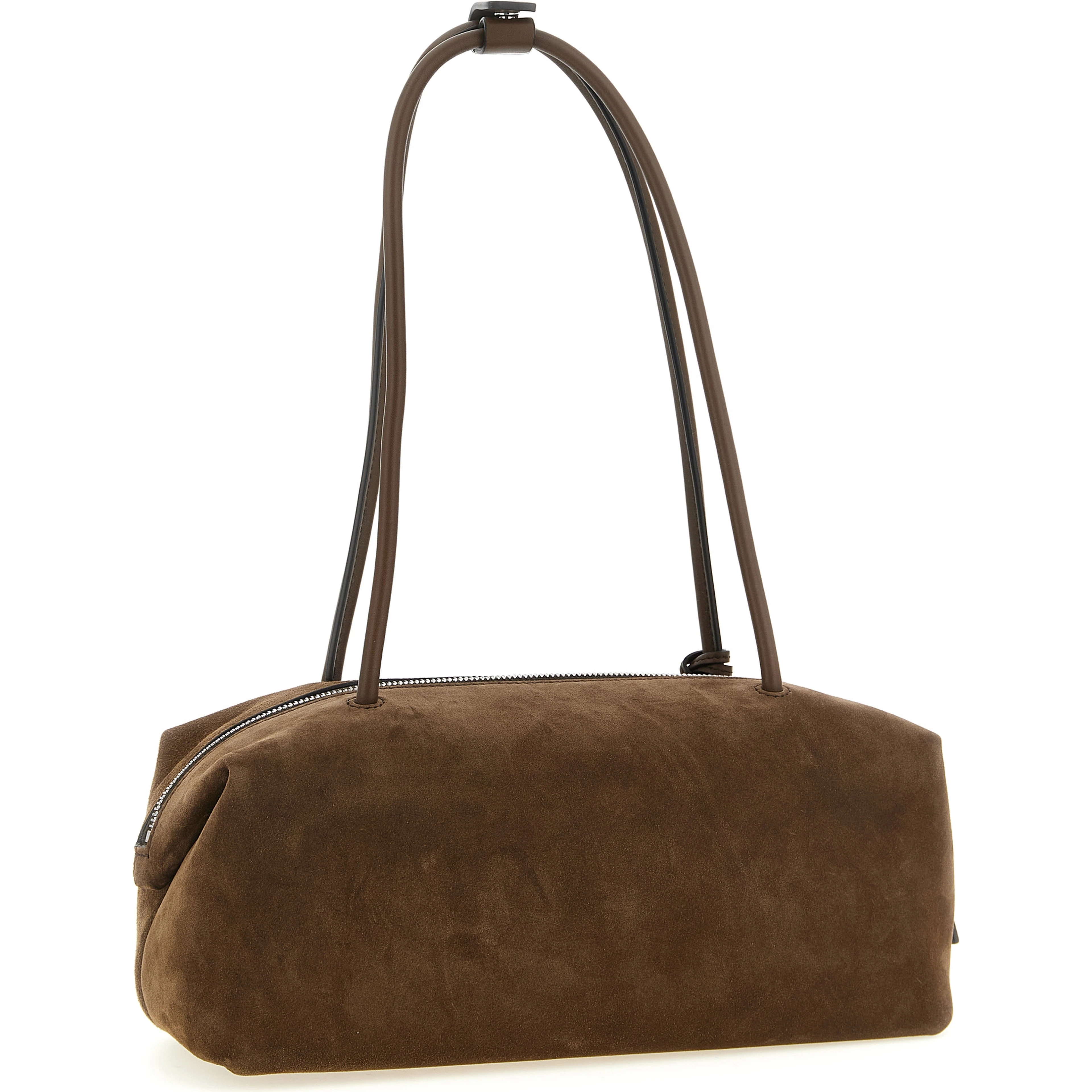 Brown Calfskin Shoulder Bag