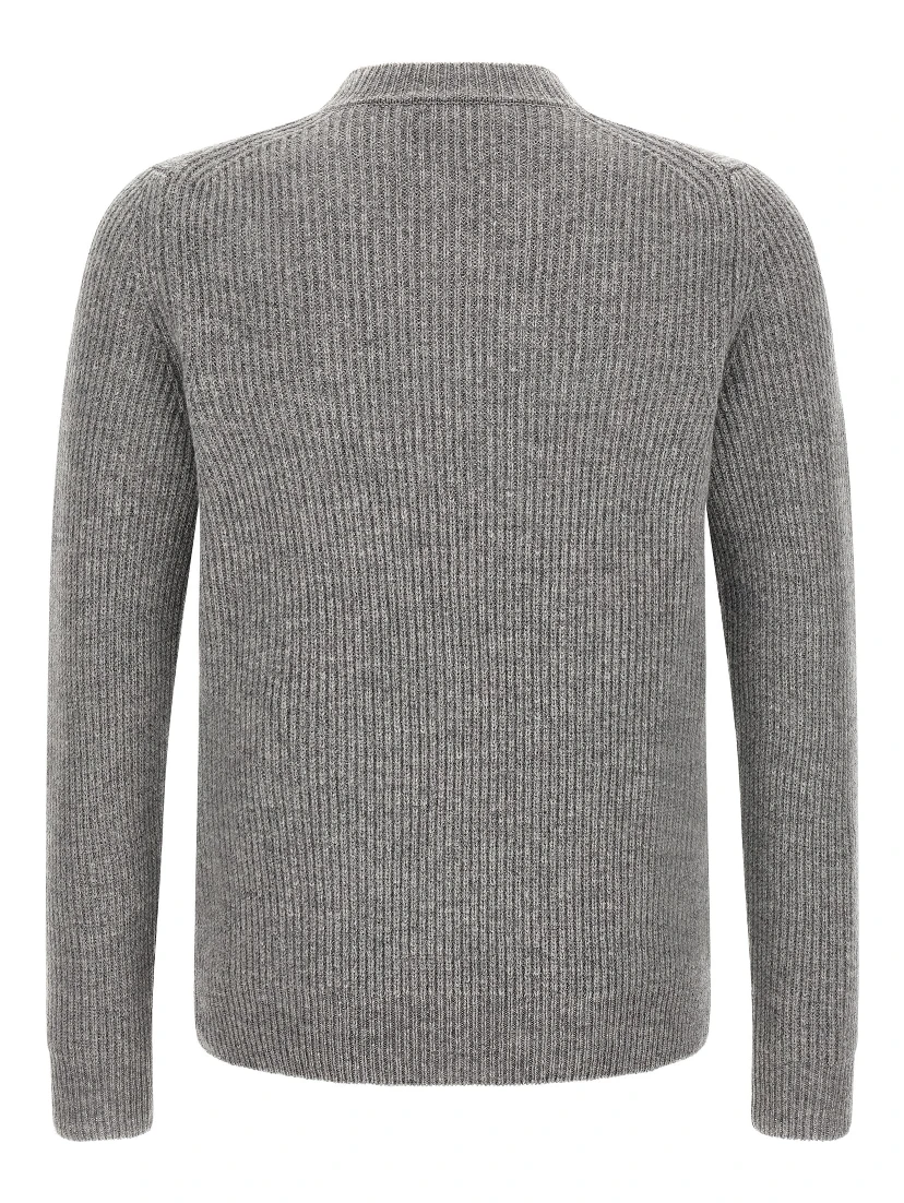 Gray Virgin Wool Cardigan