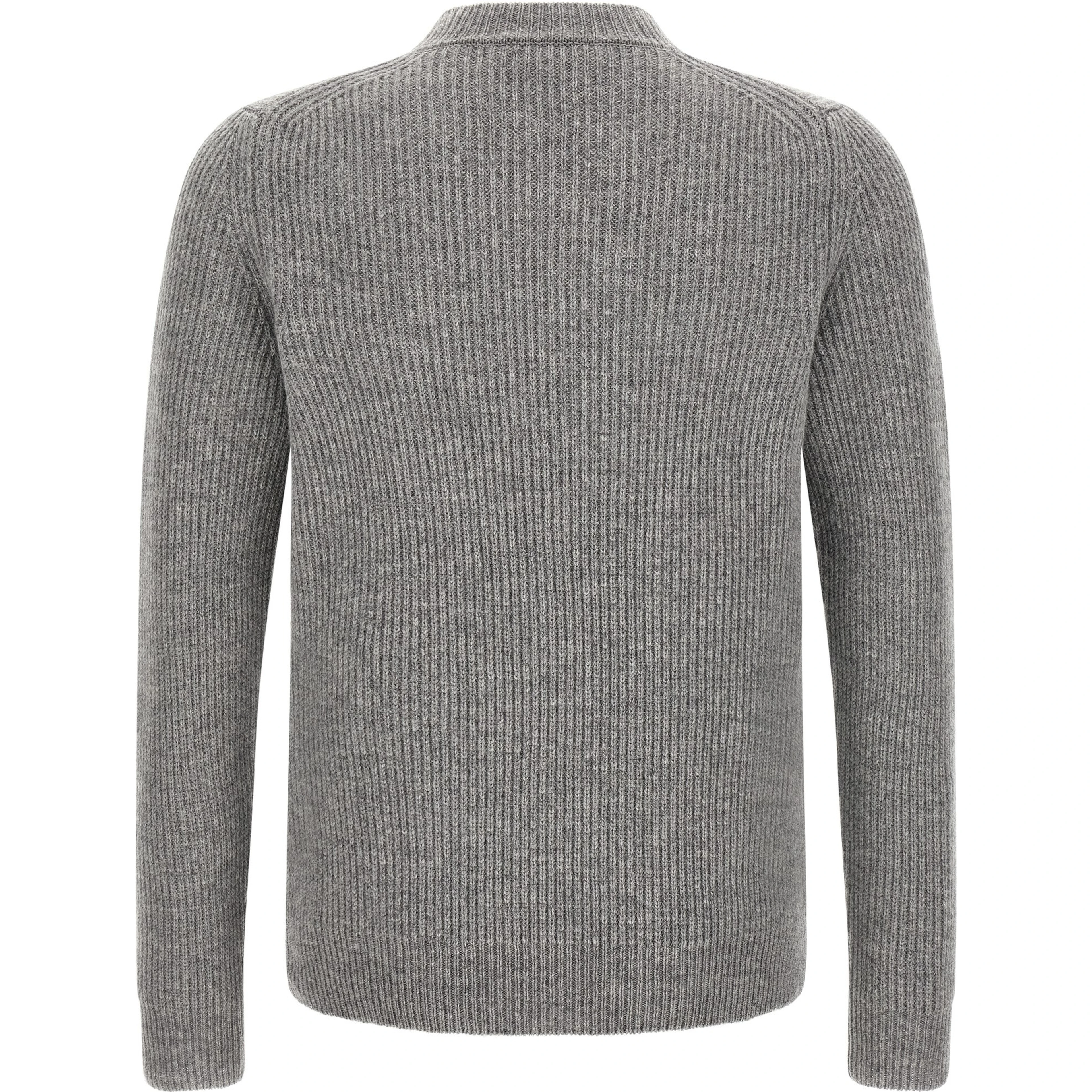 Gray Virgin Wool Cardigan