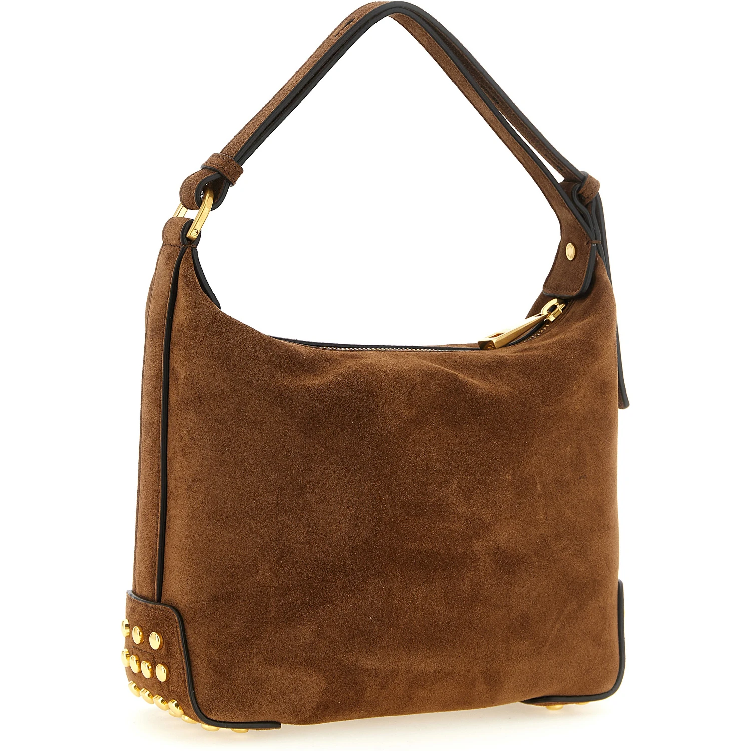 Brown Calfskin Shoulder Bag