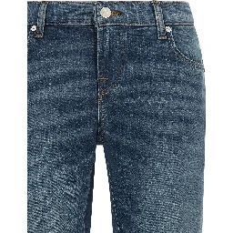 Blue Cotton Tapered Jeans