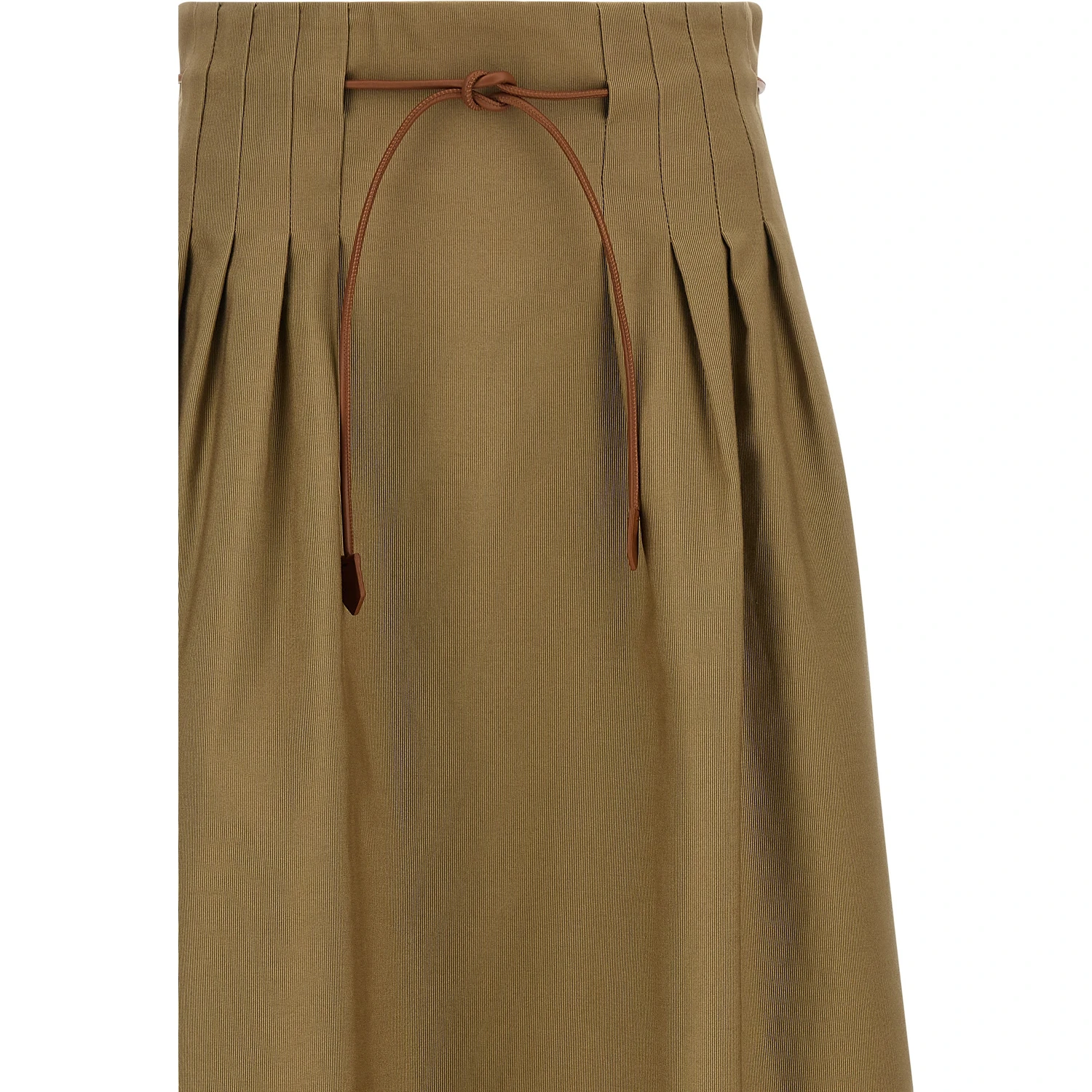 Bicolor Cotton Midi Skirt
