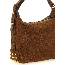 Brown Calfskin Shoulder Bag