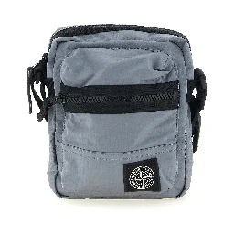 Gray Polyamide Crossbody Bag