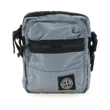 Gray Polyamide Crossbody Bag