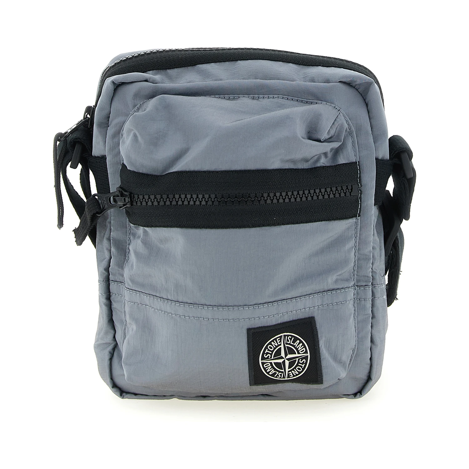 Gray Polyamide Crossbody Bag