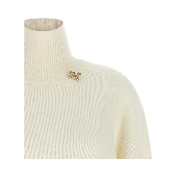 White Virgin Wool Cardigan