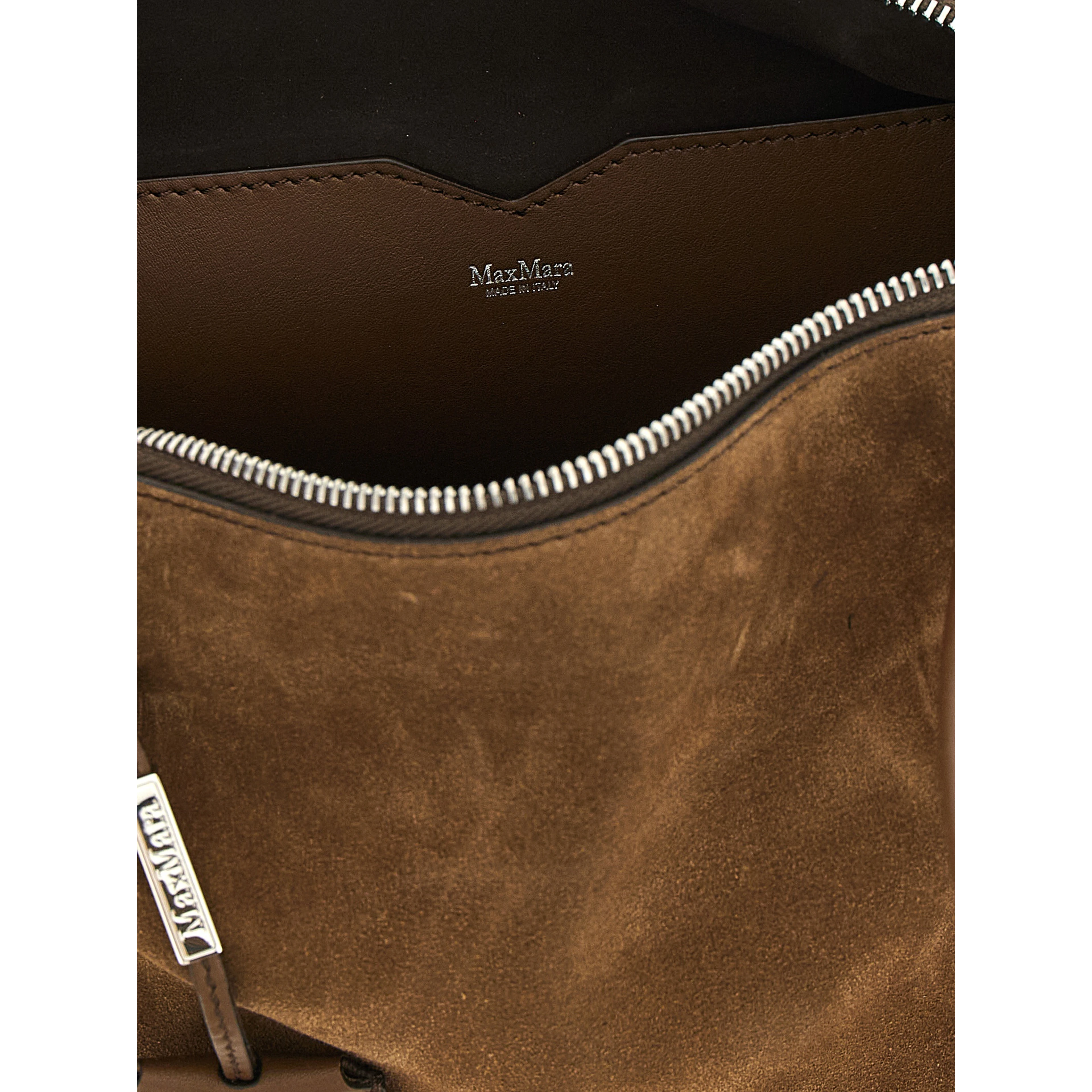 Brown Calfskin Shoulder Bag