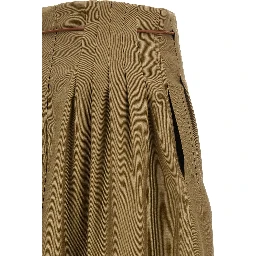 Bicolor Cotton Midi Skirt