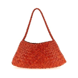 Orange Calfskin Shoulder Bag
