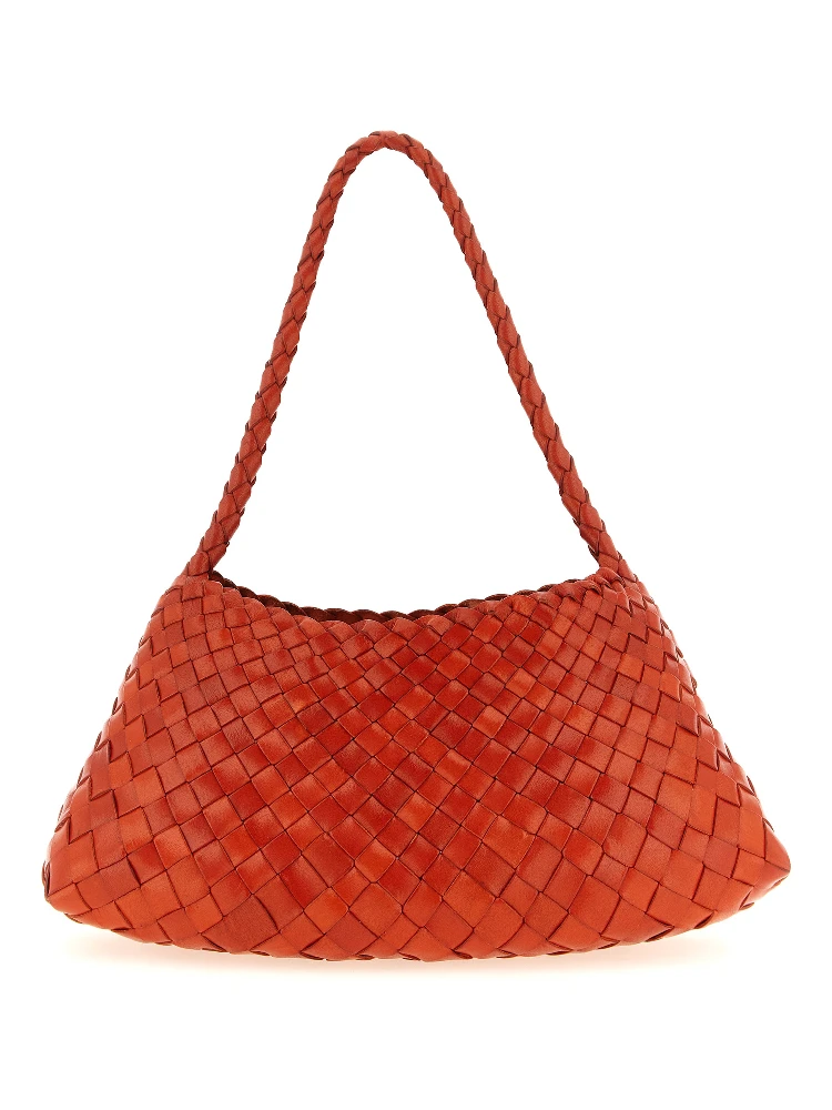 Orange Calfskin Shoulder Bag