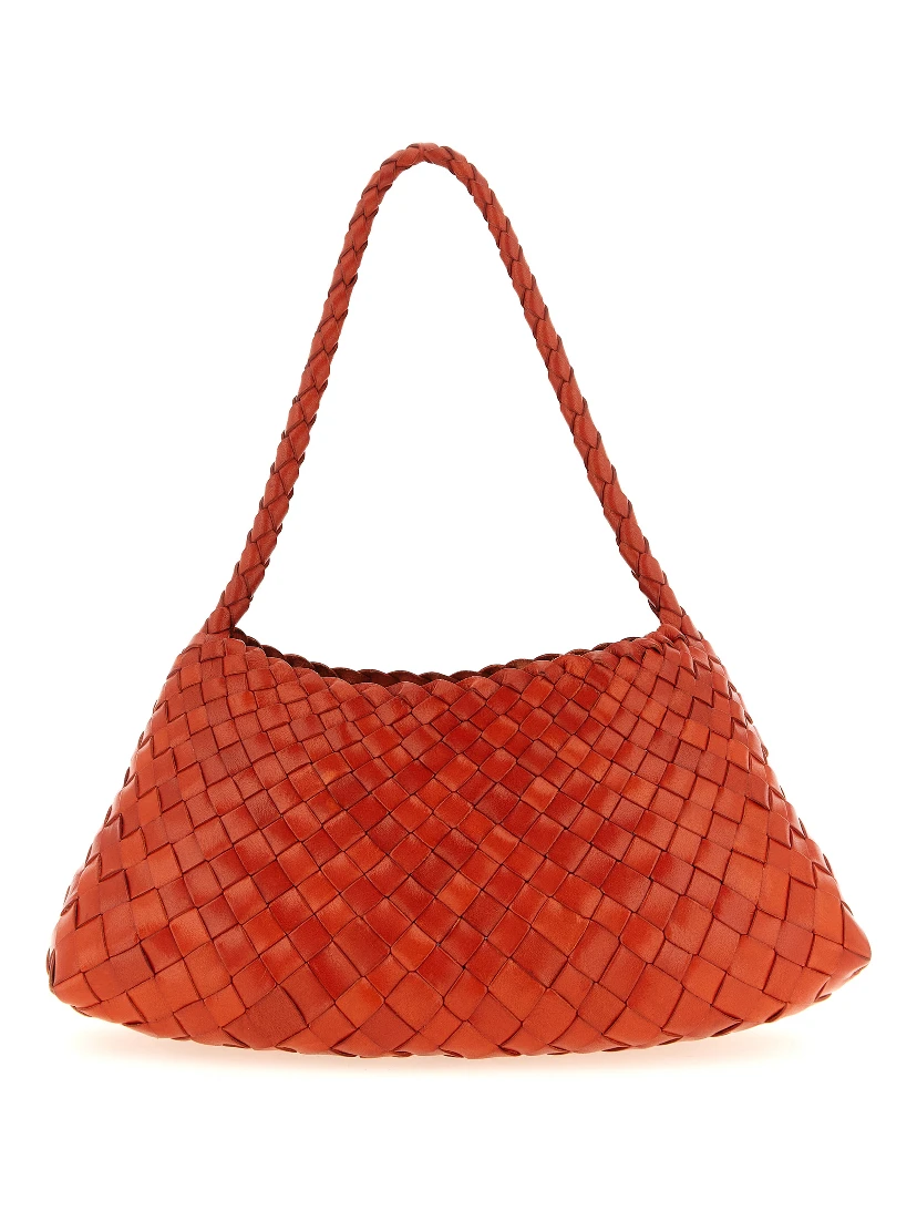 Orange Calfskin Shoulder Bag