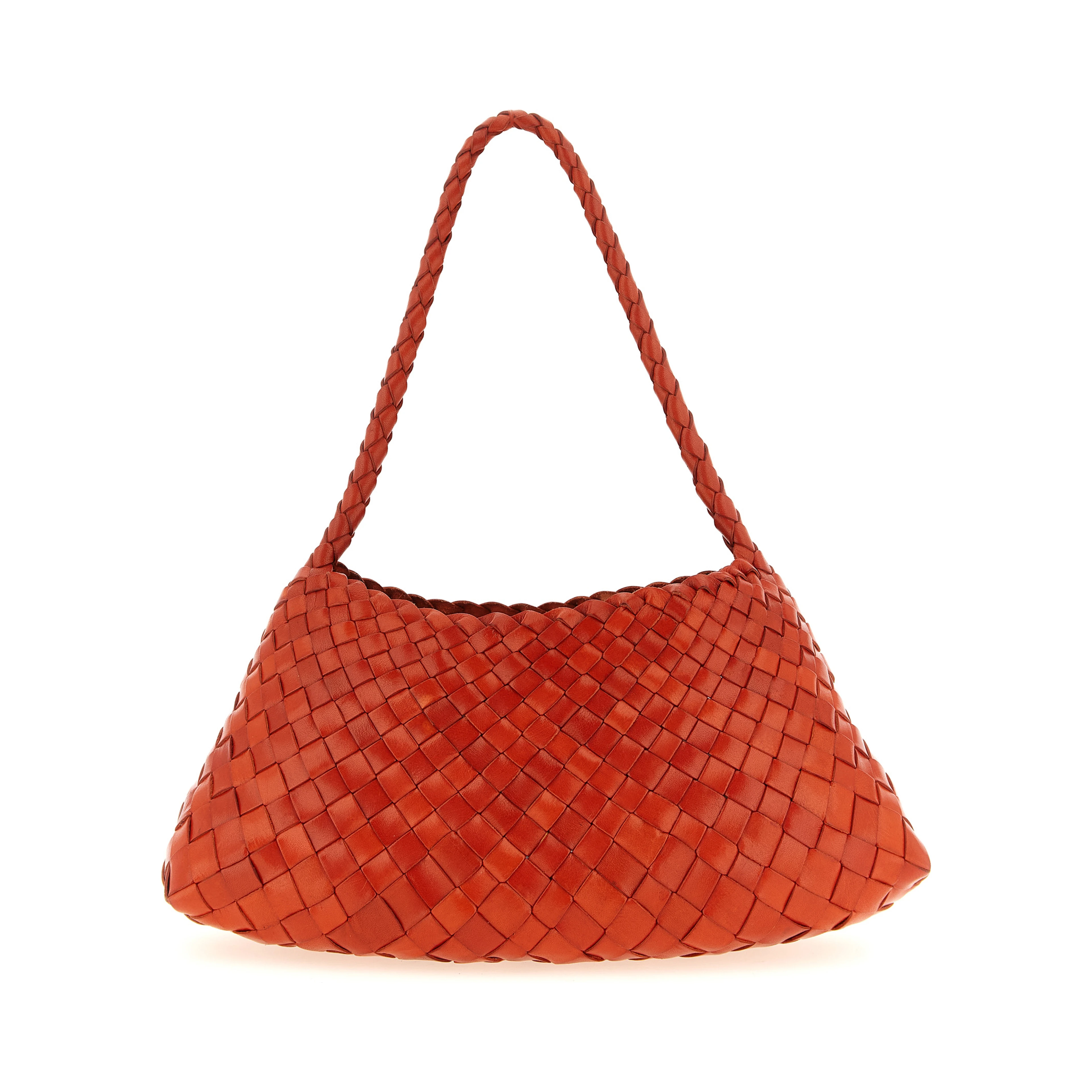 Orange Calfskin Shoulder Bag