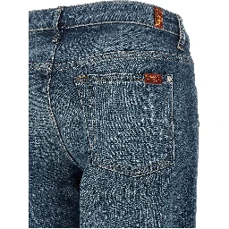 Blue Cotton Tapered Jeans