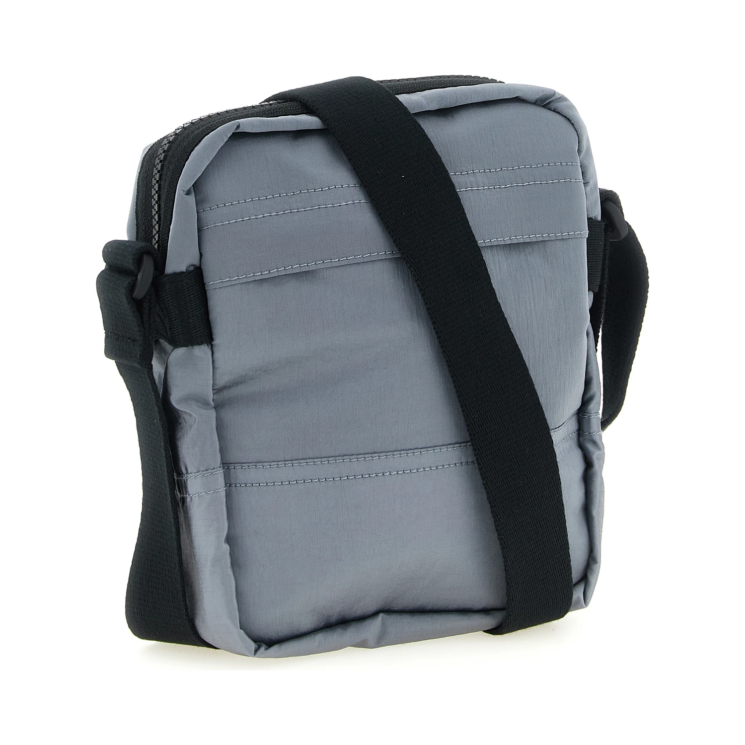 Gray Polyamide Crossbody Bag