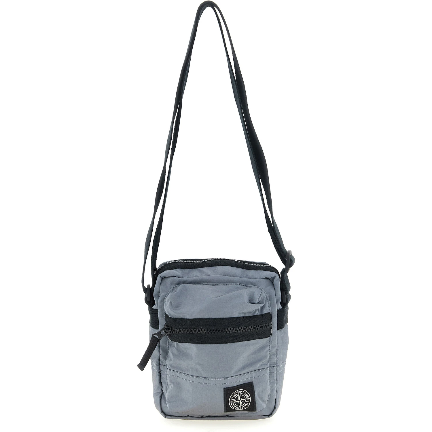 Gray Polyamide Crossbody Bag