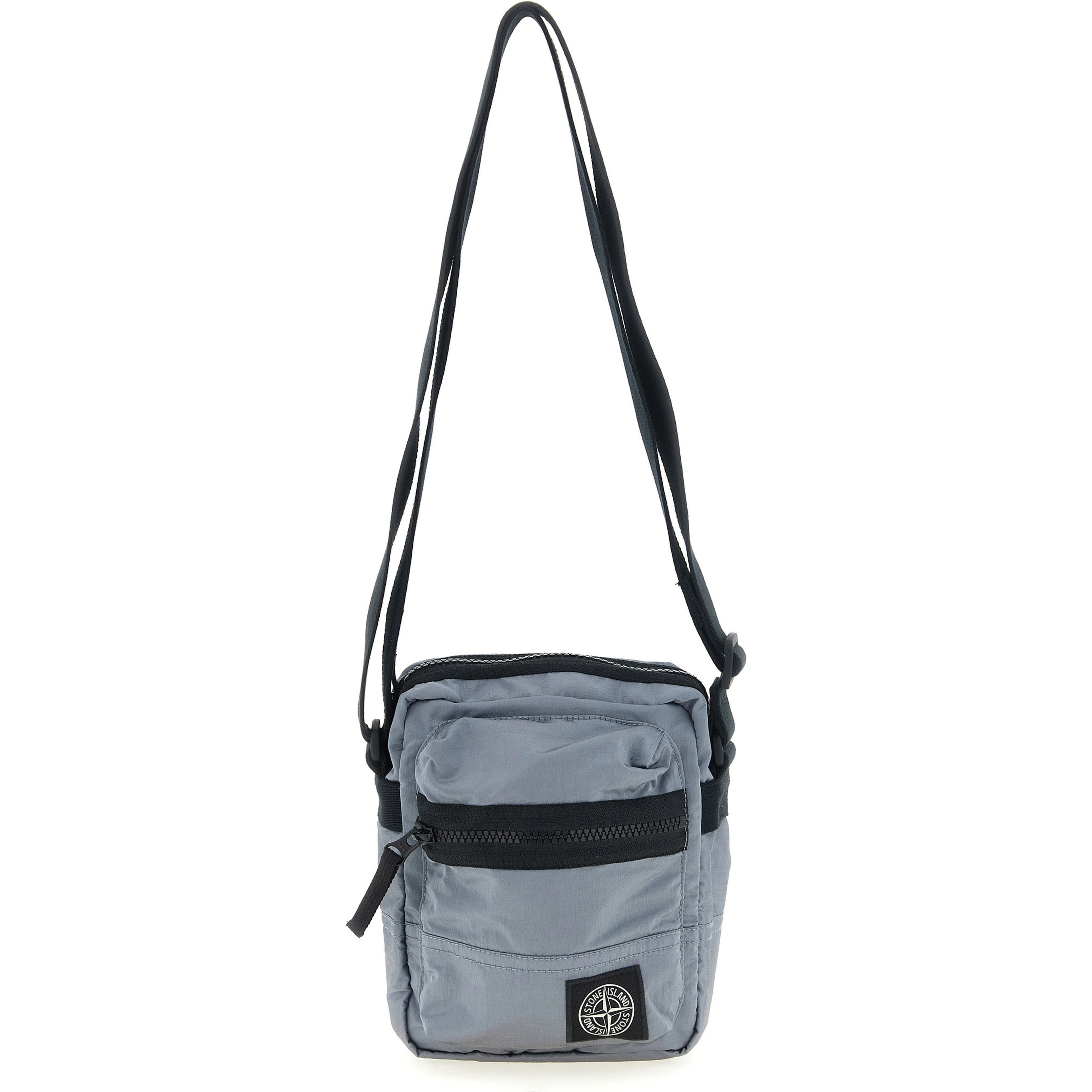 Gray Polyamide Crossbody Bag