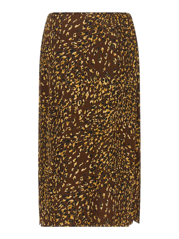 Brown Viscose Midi Skirt alternative