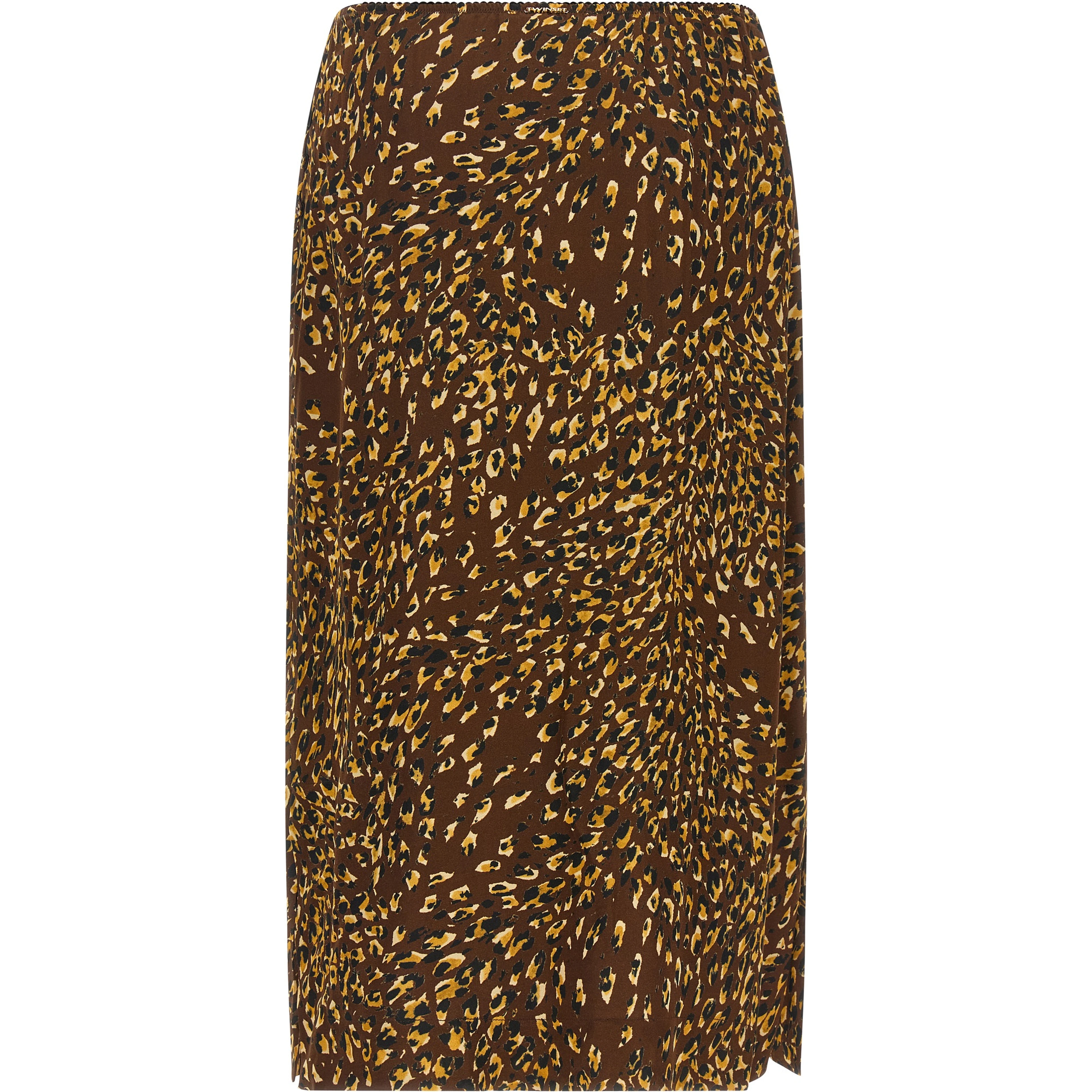 Brown Viscose Midi Skirt