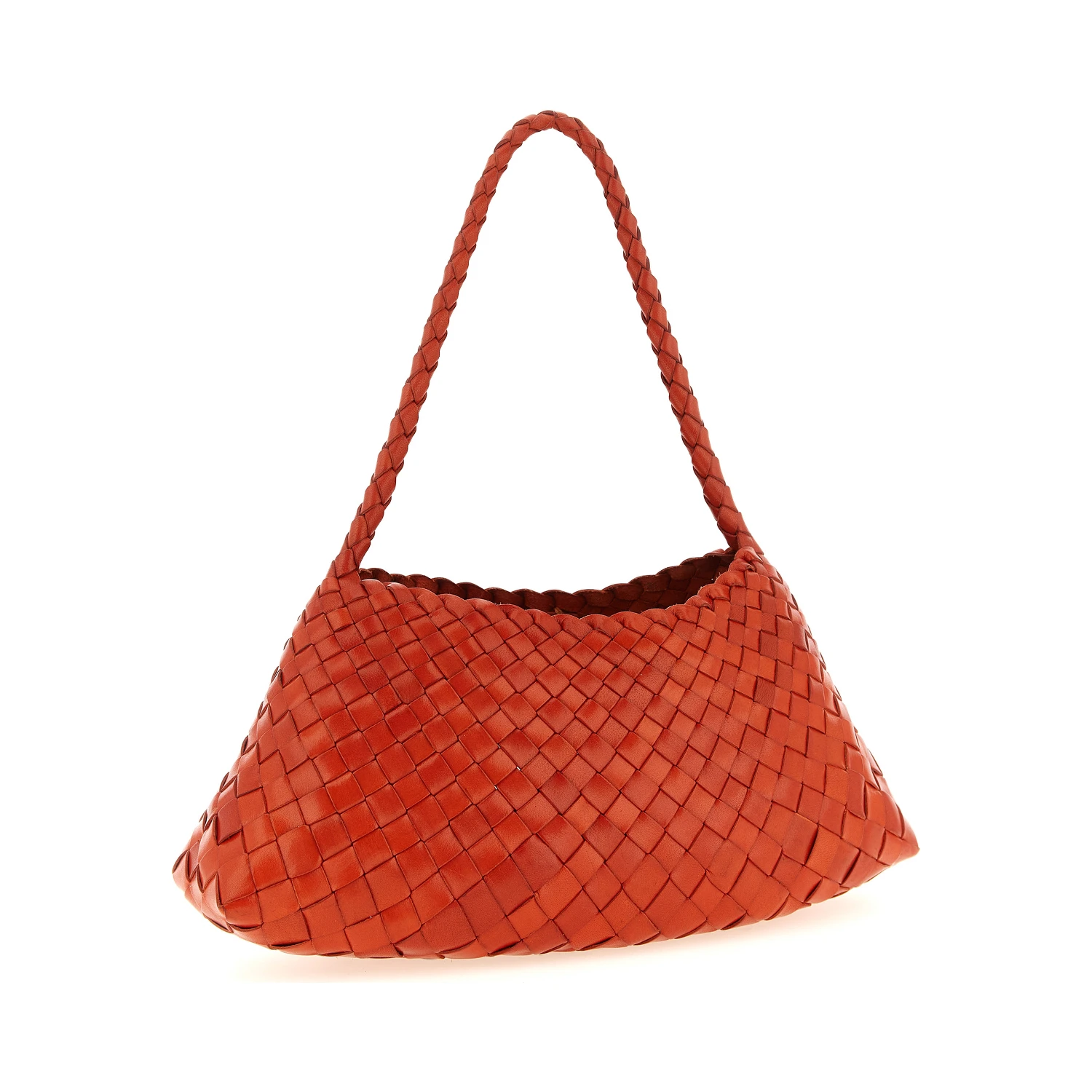 Orange Calfskin Shoulder Bag