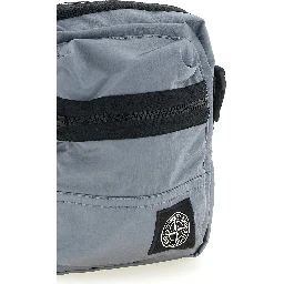 Gray Polyamide Crossbody Bag