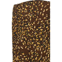 Brown Viscose Midi Skirt