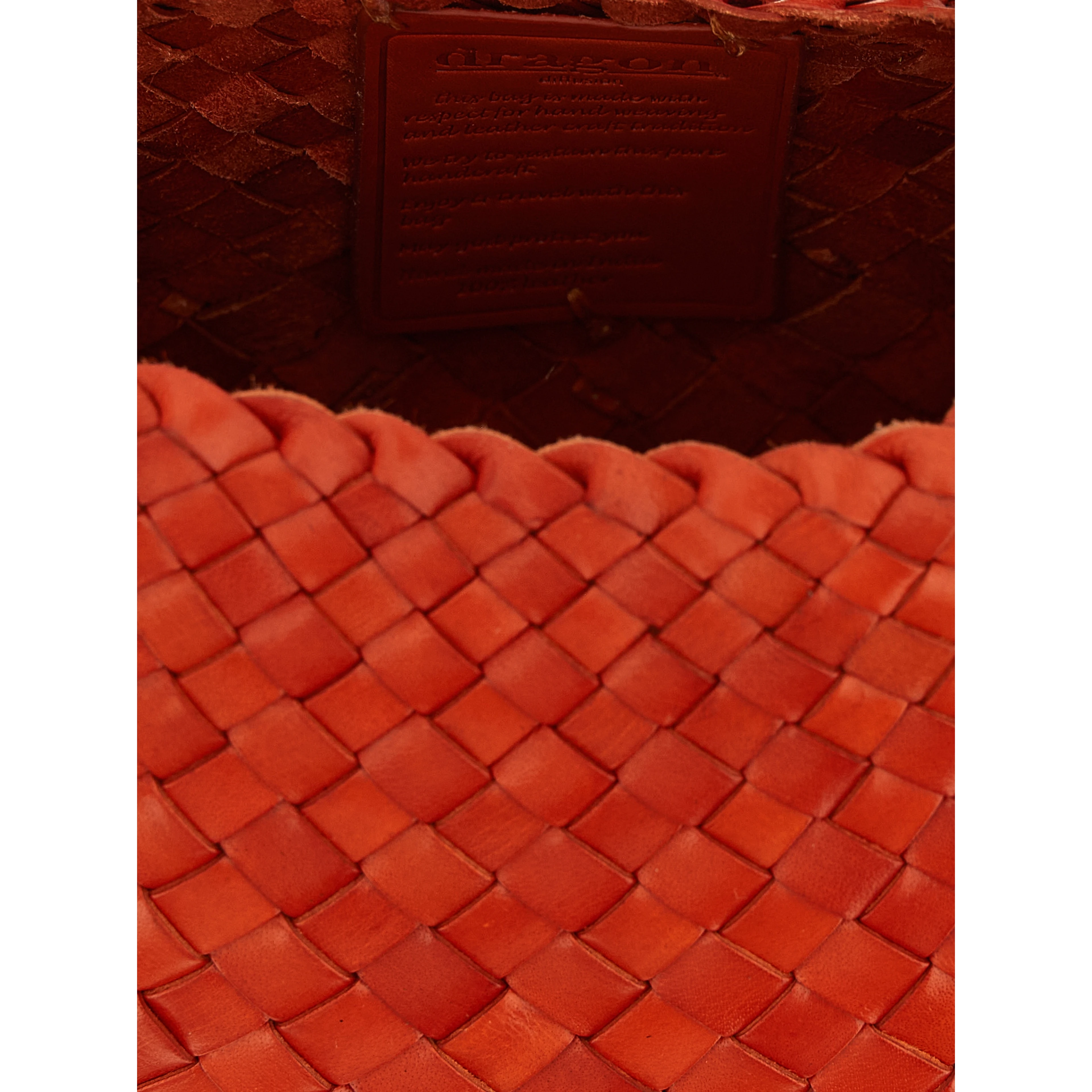 Orange Calfskin Shoulder Bag