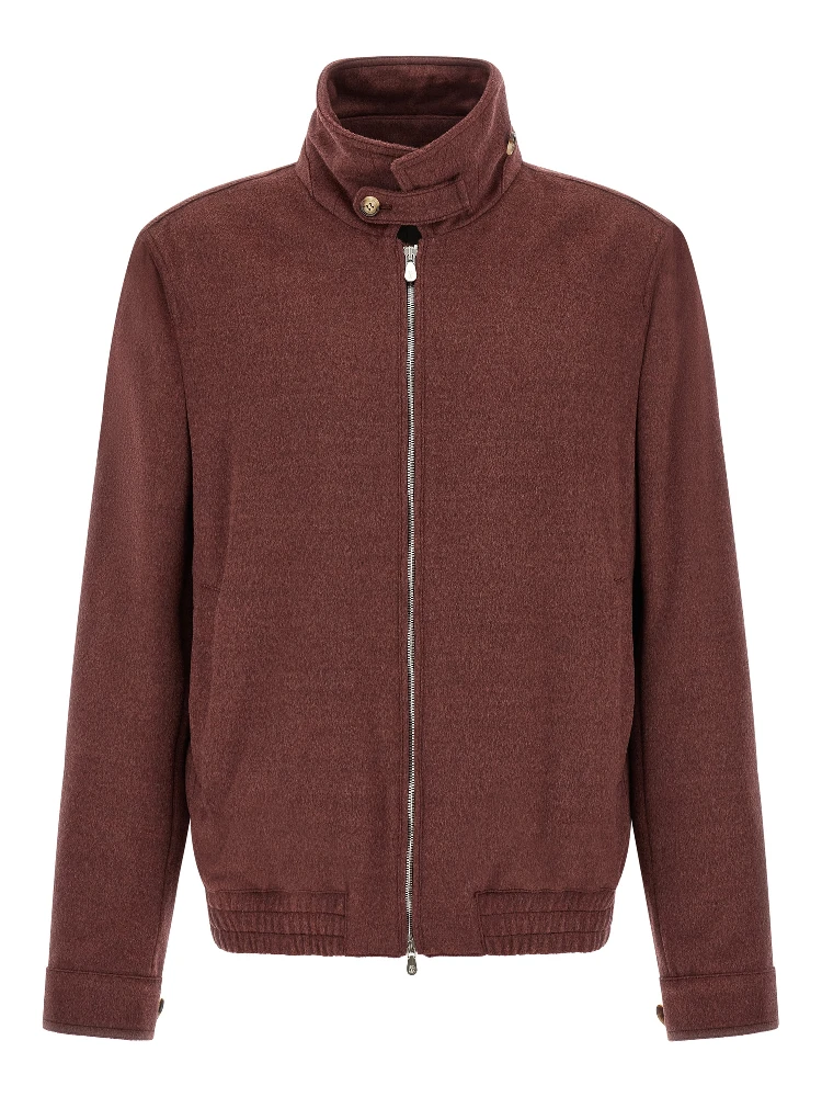 Bordeaux Virgin Wool Bomber