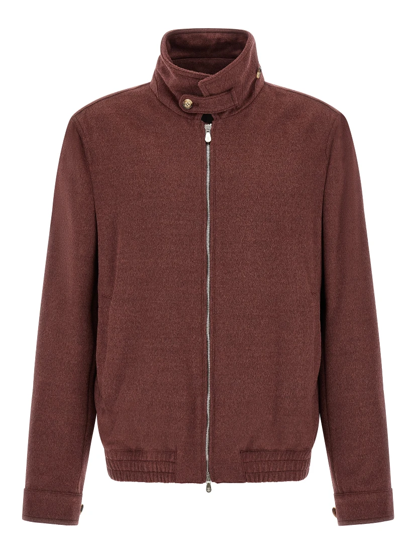Bordeaux Virgin Wool Bomber