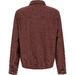 Bordeaux Virgin Wool Bomber