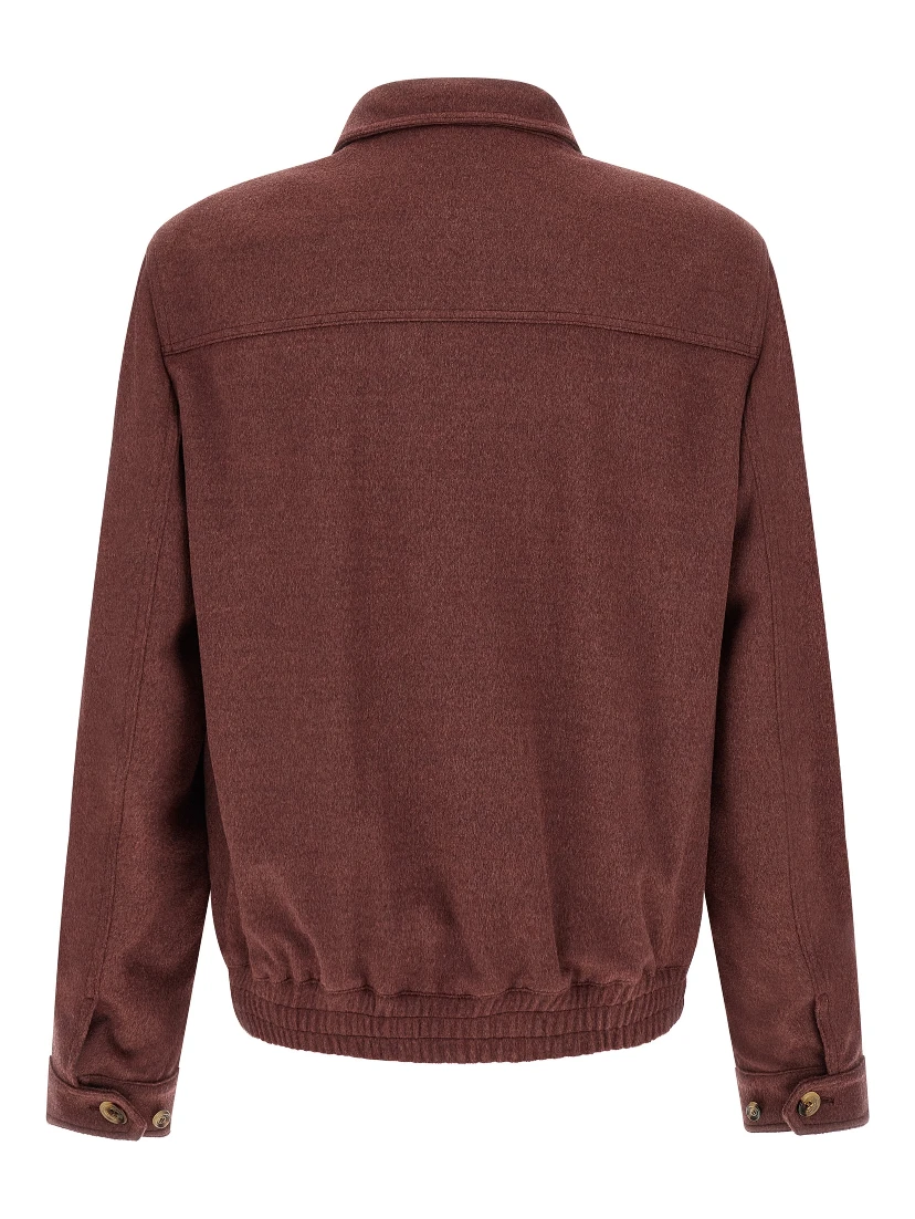 Bordeaux Virgin Wool Bomber