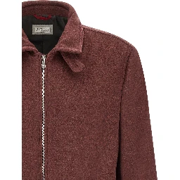 Bordeaux Virgin Wool Bomber