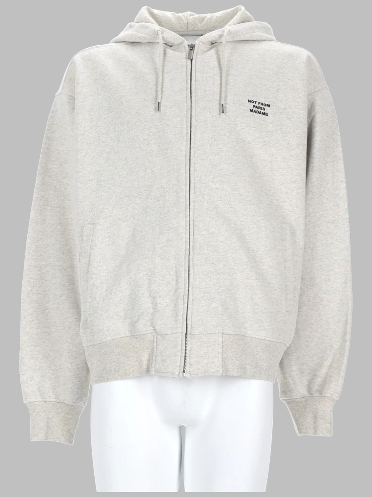 FELPA CON ZIP E CAPPUCCIO
