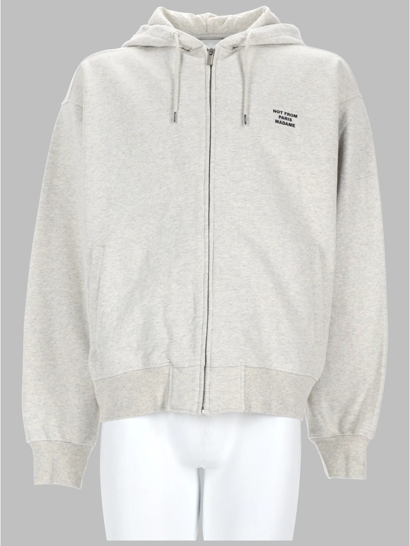 FELPA CON ZIP E CAPPUCCIO