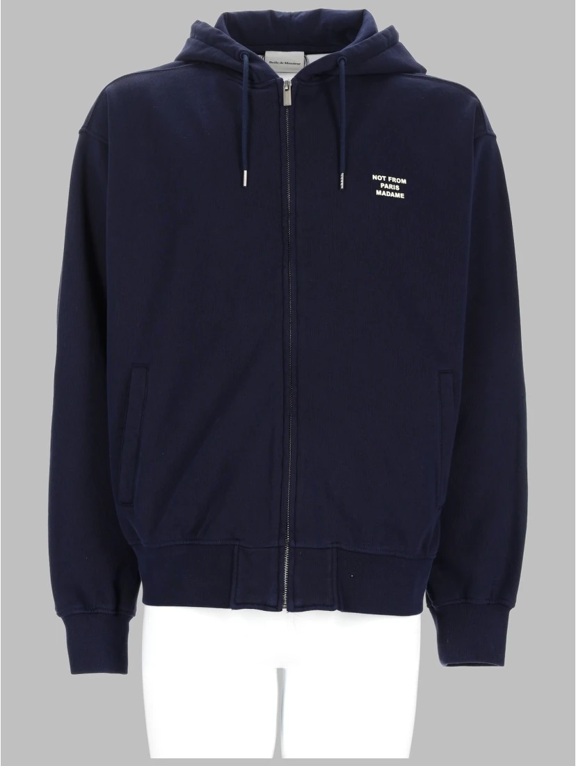 FELPA CON ZIP E CAPPUCCIO