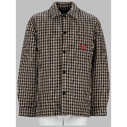 OVERSHIRT "SLOGAN" IN COTONE CHECK