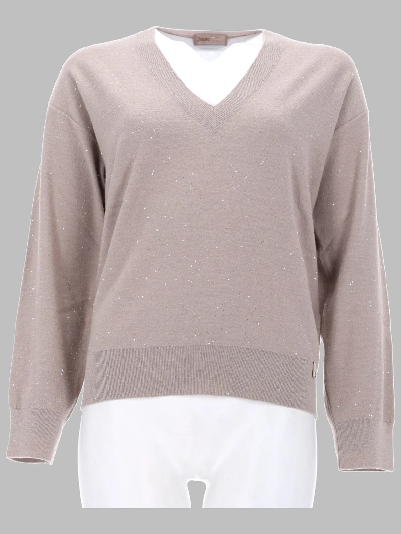 MAGLIA CON SCOLLO A V